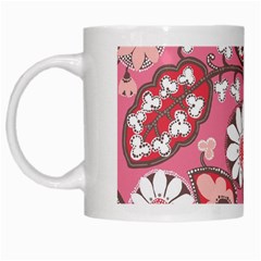 Flower Floral Red Blush Pink White Mugs by Alisyart