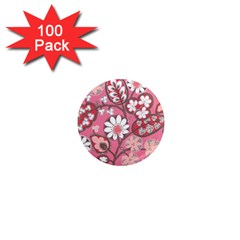 Flower Floral Red Blush Pink 1  Mini Magnets (100 Pack) 