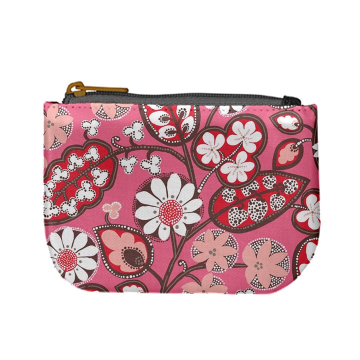 Flower Floral Red Blush Pink Mini Coin Purses