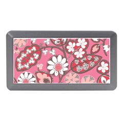 Flower Floral Red Blush Pink Memory Card Reader (mini)