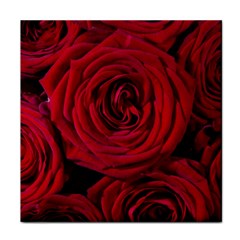 Roses Flowers Red Forest Bloom Face Towel by Amaryn4rt