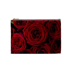 Roses Flowers Red Forest Bloom Cosmetic Bag (medium)  by Amaryn4rt
