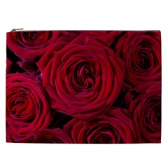 Roses Flowers Red Forest Bloom Cosmetic Bag (xxl)  by Amaryn4rt