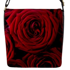 Roses Flowers Red Forest Bloom Flap Messenger Bag (s) by Amaryn4rt