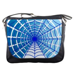 Cobweb Network Points Lines Messenger Bags