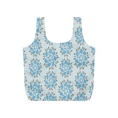 Flower Floral Rose Bird Animals Blue Grey Study Full Print Recycle Bags (s) 
