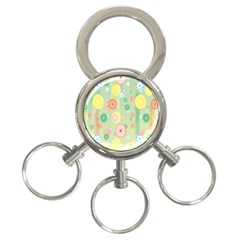 Flower Arrangements Season Pink Yellow Red Rose Sunflower 3-ring Key Chains