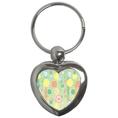 Flower Arrangements Season Pink Yellow Red Rose Sunflower Key Chains (heart)  by Alisyart