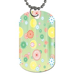 Flower Arrangements Season Pink Yellow Red Rose Sunflower Dog Tag (one Side) by Alisyart