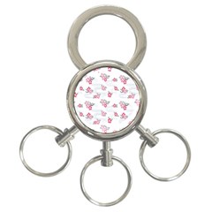 Flower Arrangements Season Sunflower Pink Red Waves Grey 3-ring Key Chains