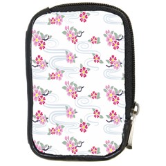 Flower Arrangements Season Sunflower Pink Red Waves Grey Compact Camera Cases