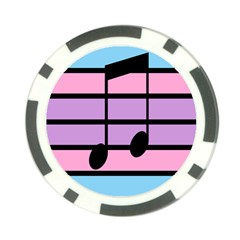 Music Gender Pride Note Flag Blue Pink Purple Poker Chip Card Guard
