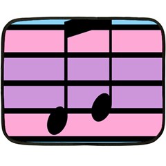 Music Gender Pride Note Flag Blue Pink Purple Double Sided Fleece Blanket (mini) 