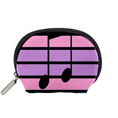 Music Gender Pride Note Flag Blue Pink Purple Accessory Pouches (small)  by Alisyart