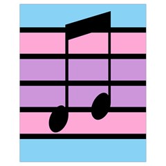 Music Gender Pride Note Flag Blue Pink Purple Drawstring Bag (small)