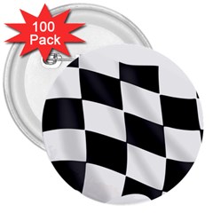 Flag Chess Corse Race Auto Road 3  Buttons (100 Pack)  by Amaryn4rt