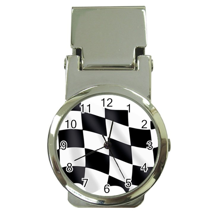 Flag Chess Corse Race Auto Road Money Clip Watches
