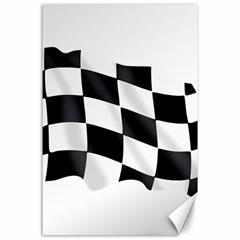 Flag Chess Corse Race Auto Road Canvas 24  X 36 