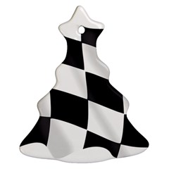 Flag Chess Corse Race Auto Road Christmas Tree Ornament (two Sides) by Amaryn4rt