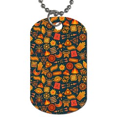 Pattern Background Ethnic Tribal Dog Tag (two Sides) by Amaryn4rt