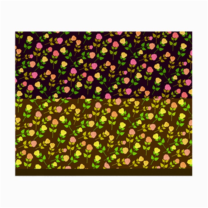 Flowers Roses Floral Flowery Small Glasses Cloth (2-Side)