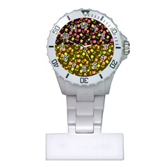 Flowers Roses Floral Flowery Plastic Nurses Watch