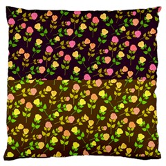 Flowers Roses Floral Flowery Standard Flano Cushion Case (one Side) by Amaryn4rt