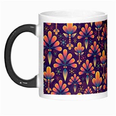 Abstract Background Floral Pattern Morph Mugs by Amaryn4rt