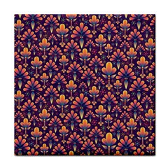 Abstract Background Floral Pattern Face Towel by Amaryn4rt