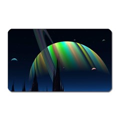 Planets In Space Stars Magnet (rectangular) by Amaryn4rt