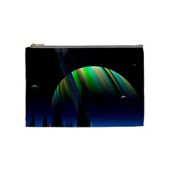 Planets In Space Stars Cosmetic Bag (medium)  by Amaryn4rt