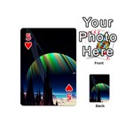 Planets In Space Stars Playing Cards 54 (Mini)  Front - Heart5