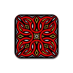 Traditional Art Pattern Rubber Coaster (square) 