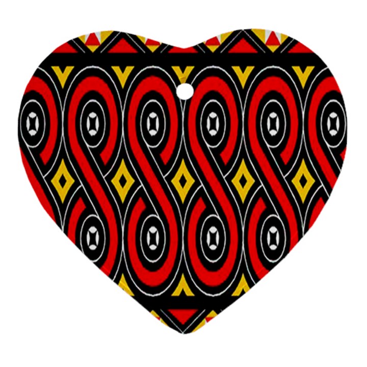 Toraja Traditional Art Pattern Ornament (Heart)