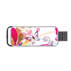 Butterfly Vector Art Portable Usb Flash (one Side) by Amaryn4rt