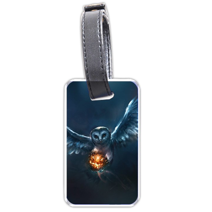 Owl And Fire Ball Luggage Tags (One Side) 