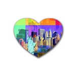 New York City The Statue Of Liberty Heart Coaster (4 pack)  Front