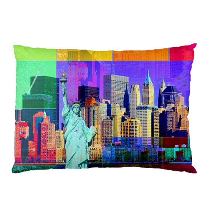 New York City The Statue Of Liberty Pillow Case