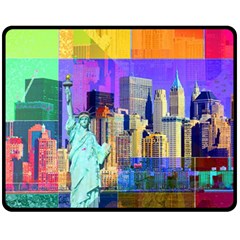 New York City The Statue Of Liberty Fleece Blanket (medium)  by Amaryn4rt