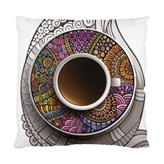 Ethnic Pattern Ornaments And Coffee Cups Vector Standard Cushion Case (one Side) by Amaryn4rt