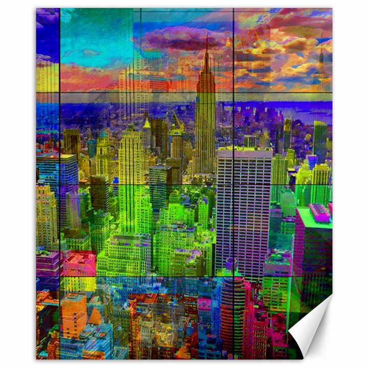 New York City Skyline Canvas 8  x 10 