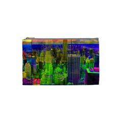 New York City Skyline Cosmetic Bag (small)  by Amaryn4rt