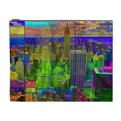 New York City Skyline Cosmetic Bag (xl) by Amaryn4rt