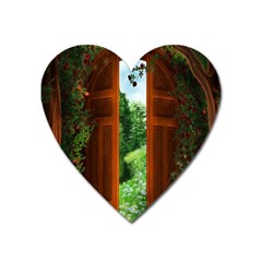 Beautiful World Entry Door Fantasy Heart Magnet by Amaryn4rt