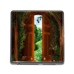 Beautiful World Entry Door Fantasy Memory Card Reader (square) by Amaryn4rt