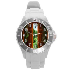 Beautiful World Entry Door Fantasy Round Plastic Sport Watch (l) by Amaryn4rt