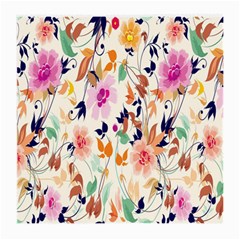 Vector Floral Art Medium Glasses Cloth by Amaryn4rt