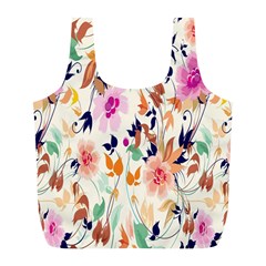 Vector Floral Art Full Print Recycle Bags (l)  by Amaryn4rt