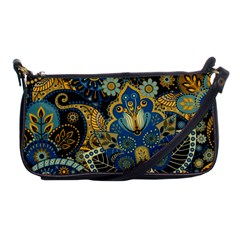 Retro Ethnic Background Pattern Vector Shoulder Clutch Bags by Amaryn4rt