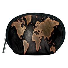 Grunge Map Of Earth Accessory Pouches (medium)  by Amaryn4rt